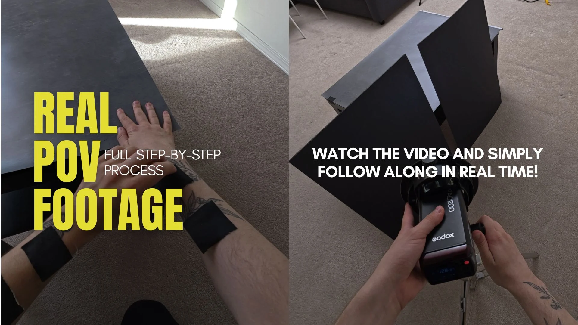 Follow the real setup as I position the background, modifiers and light.
